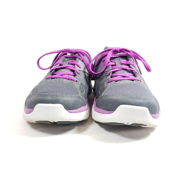Nike Flex Womens Size 9 Running Shoes Gray & Pink Lightweight Mesh - Picture 6 of 9